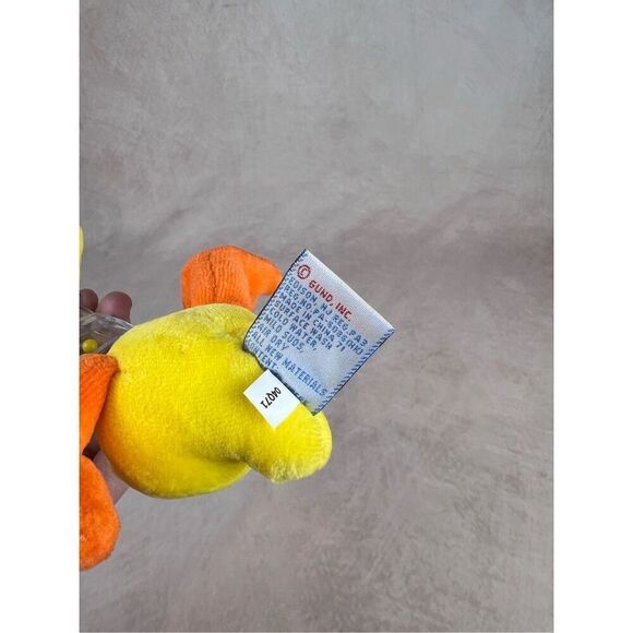 Vintage Gund Baby Beanstix Flappy Stuffed Plush Duck Rattle Rare - Picture 5 of 7